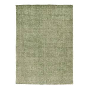 Wollen vloerkleed Groove I textielmix - Groen - 85 x 155 cm