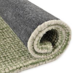 Wollen vloerkleed Groove I textielmix - Groen - 85 x 155 cm