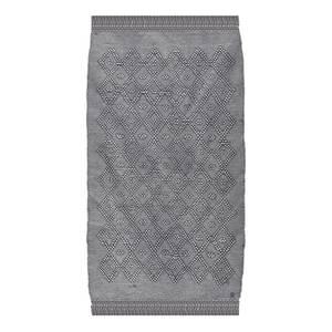 Tapis de bain Vintage coton - Anthracite - 70 x 120 cm