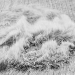 Vloerkleed Furry I kunstvezels - Grijs - 40 x 60 cm