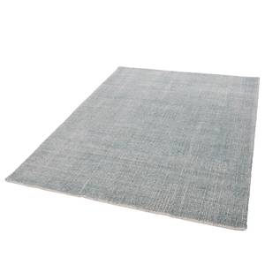 Wollen vloerkleed Groove I textielmix - Turquoise - 65 x 135 cm