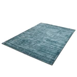 Laagpolig vloerkleed Shine viscose - Turquoise - 50 x 80 cm