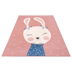 Kindervloerkleed Bunny Polly polypropeen - Roze - 80 x 150 cm
