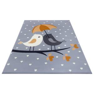 Kindervloerkleed Love Birds polypropeen - Heldergrijs - 120 x 170 cm