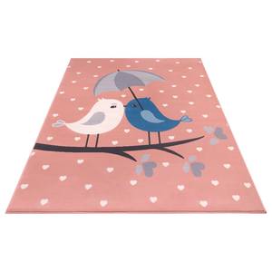 Kindervloerkleed Love Birds polypropeen - Roze - 160 x 220 cm