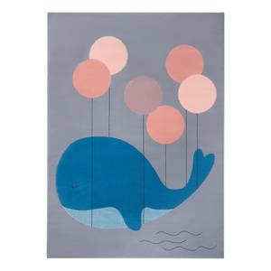 Kinderteppich Whale Buddy Polypropylen - Grau - 80 x 150 cm