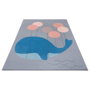 Kinderteppich Whale Buddy Polypropylen - Grau - 80 x 150 cm