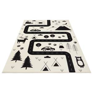 Tapis enfant Avenue Polypropylène - Crème / Noir - 120 x 170 cm