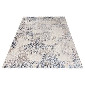 Laagpolig vloerkleed Izan polypropeen - zilverkleurig/donkerblauw - 80 x 150 cm