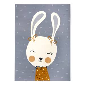 Tapis enfant Bunny Polly Polypropylène - Gris - 80 x 150 cm
