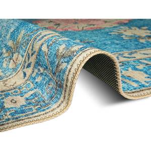 Laagpolig vloerkleed Boussan Polyester - Lichtblauw - 80 x 150 cm