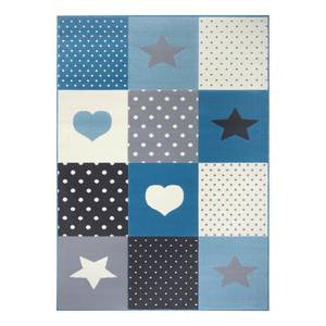 Kindervloerkleed Pretty Patchwork polypropeen - Lichtblauw - 160 x 220 cm