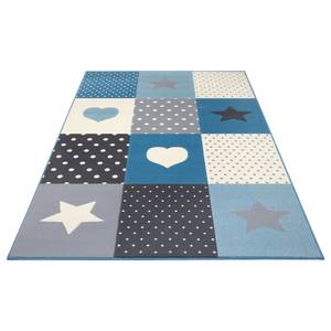 Kindervloerkleed Pretty Patchwork polypropeen - Lichtblauw - 160 x 220 cm