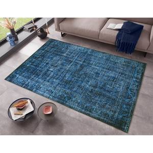 Laagpolig vloerkleed Giberville Polyester - Donkerblauw - 160 x 230 cm