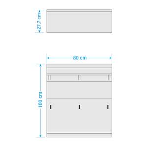 Garderobepaneel Buzan oudhouten look/antracietkleurig