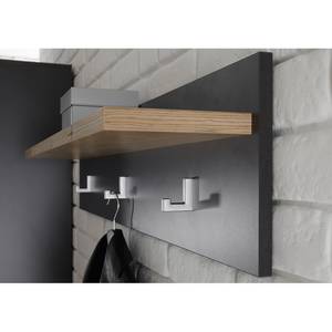 Wandgarderobe Bozel Kastanie Dekor / Grau - Breite: 107 cm