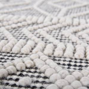 Wollen vloerkleed Colored Macrame Two wol/katoen - natuurlijk grijs - 160 x 230 cm