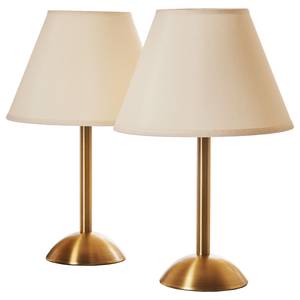 Lampe Tila I Coton / Acier inoxydable - 2 ampoules