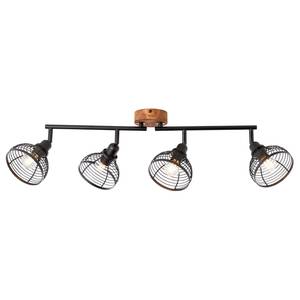 Plafondlamp Avia ijzer/massief grenenhout - Aantal lichtbronnen: 4
