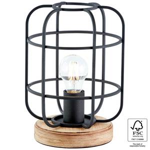 Tafellamp Gwen ijzer/deels massief grenenhout - 1 lichtbron