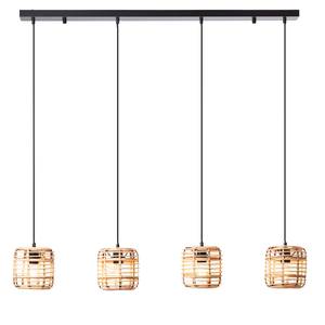 Suspension Crosstown II Rotin / Fer - 4 ampoules
