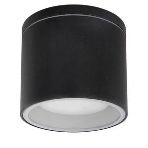 Plafondlamp Alcala transparant glas/ijzer - 1 lichtbron - Zwart