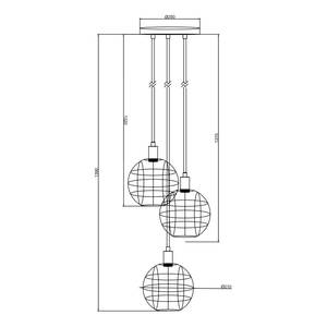 Suspension Le Vey II Fer - 3 ampoules