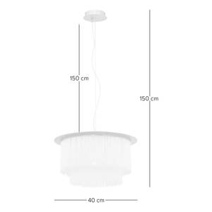 Suspension Le Roux I Coton / Fer - 1 ampoule