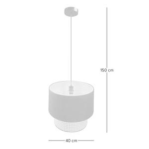 Suspension Le Tech IV Rotin / Fer - 1 ampoule