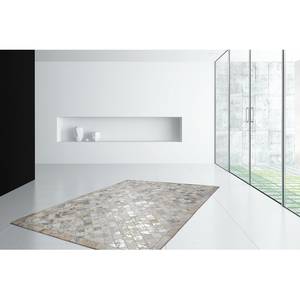 Kurzflorteppich Lavish 210 Leder - Silber - 160 x 230 cm