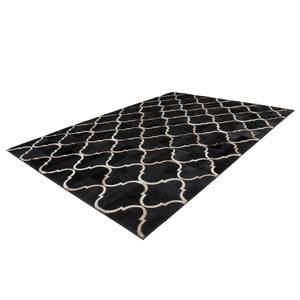 Kurzflorteppich Lavish 310 Leder - Schwarz - 80 x 150 cm