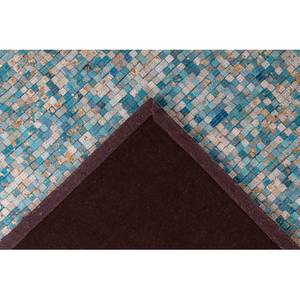 Laagpolig vloerkleed Finish 100 leer - Turquoise - 200 x 290 cm