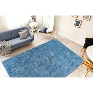 Laagpolig vloerkleed Antique 325 kunstvezels - Blauw - 120 x 180 cm