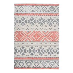 Tapis Ethnie 200 Tissu mélangé - Gris / Abricot - 160 x 230 cm