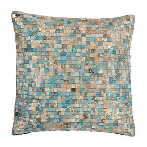 Coussin Finish 100 Cuir / Polyester - Turquoise