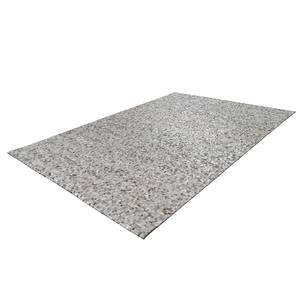 Laagpolig vloerkleed Finish 100 leer - Zilver - 80 x 150 cm