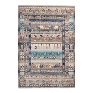 Laagpolig vloerkleed Anouk 525 Kunstvezels - bruin/blauw - 80 x 150 cm