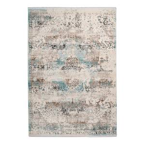 Laagpolig vloerkleed Anouk 325 kunstvezels - taupe/turquoise - 200 x 290 cm