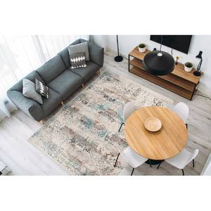 Tapis Anouk 325 Fibres synthétiques - Taupe / turquoise - 200 x 290 cm
