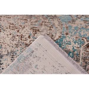 Tapis Anouk 325 Fibres synthétiques - Taupe / turquoise - 80 x 150 cm