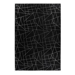 Tapis épais Bijou 125 Fibres synthétiques - Noir / Argenté - 80 x 150 cm