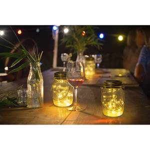 LED-solarlamp Vailhan (set van 3) transparant glas - 1 lichtbron