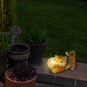 LED-Solarleuchte Katze Glas / Polyethylen - 1-flammig