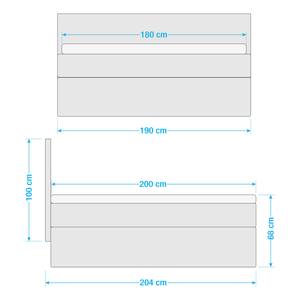 Boxspringbett Kirley Stoff KINX: Weiß