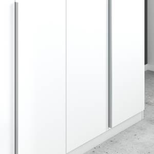 Armoire à portes battantes Alabama Blanc alpin - 136 x 229 cm - Basic - Avec portes miroir