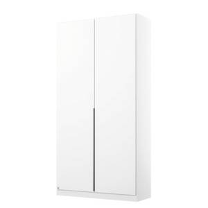 Armoire à portes battantes Alabama Blanc alpin - 91 x 210 cm - Basic - Sans portes miroir