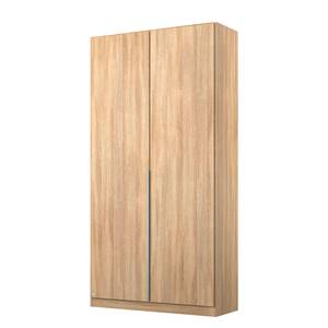 Armoire à portes battantes Alabama Imitation chêne de Sonoma - 91 x 229 cm - Basic - Sans portes miroir