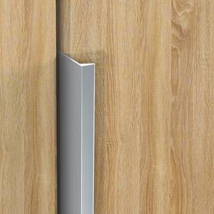 Drehtürenschrank Alabama Eiche Sonoma Dekor - 91 x 229 cm - Basic - Mit Spiegeltür/-en