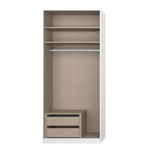 Drehtürenschrank Alabama Alpinweiß - 91 x 210 cm - Premium - Ohne Spiegeltür/-en