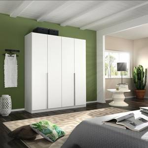 Armoire à portes battantes Alabama Blanc alpin - 181 x 210 cm - Premium - Sans portes miroir